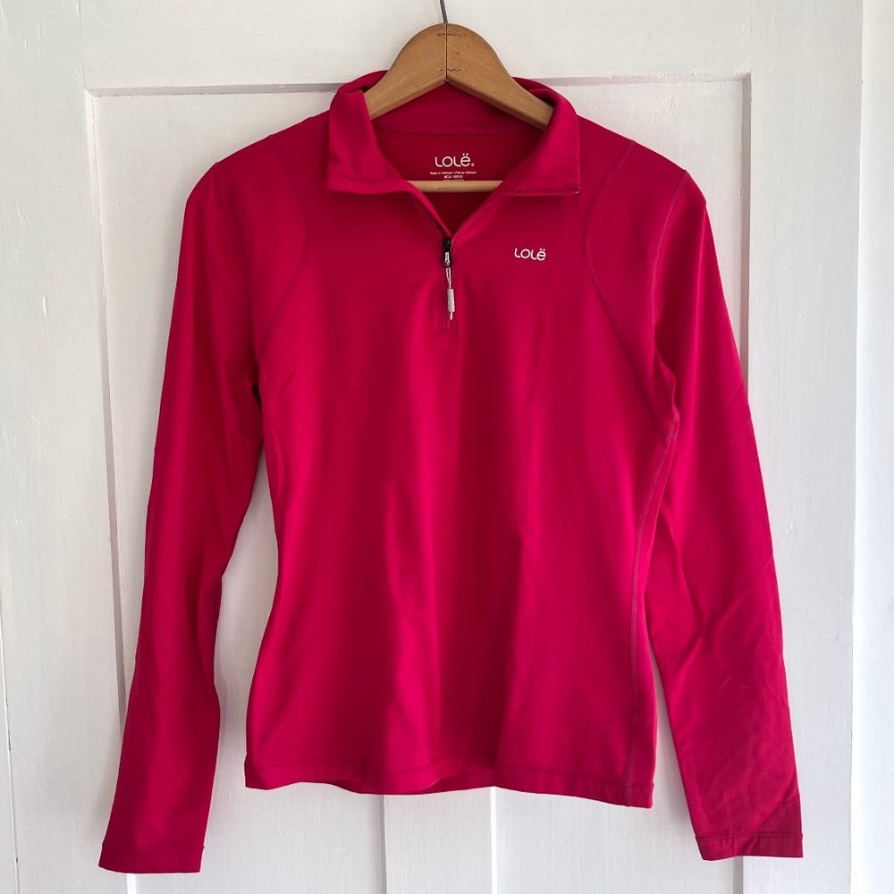 Lole Pink Quarter Zip Fleece